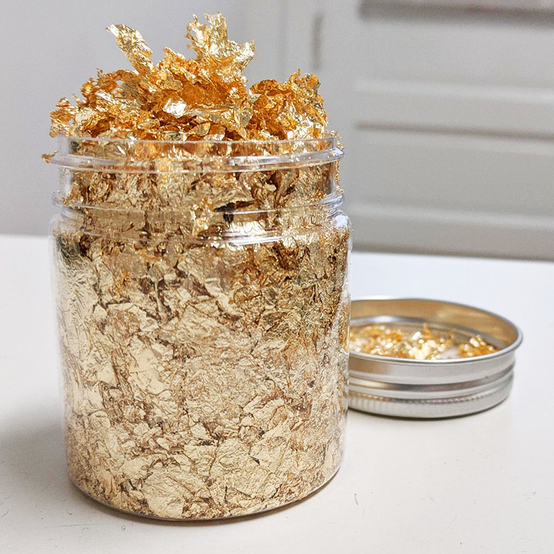 

3/5g Gold Silver Bronze Foil Paper Irregular Aluminum Sticker Flakes Glitter Handmade Epoxy Resin Decor Candle Making Supplies