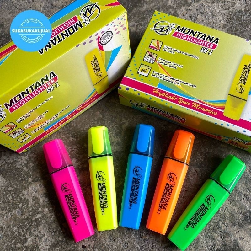 

bisa COD / ojek / instan pekanbaru / (12pcs)Stabilo Montana SH-1