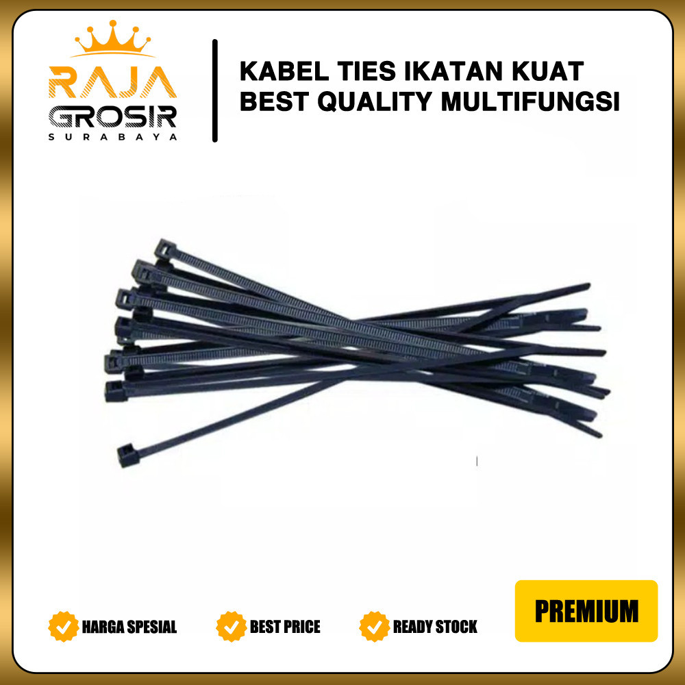 

[PALING LAKU] Kabel Ties Nylon Hitam Dan Putih 2,5 x 200 mm Pengikat Plastik , Kabel Serbaguna RAJA GROSIR SURABAYA