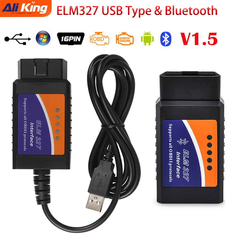 Wifi ELM327 Car Diagnostic Tool Bluetooth elm 327 V1.5 OBDII Scanner USB Cable ELM327 Code reader mi