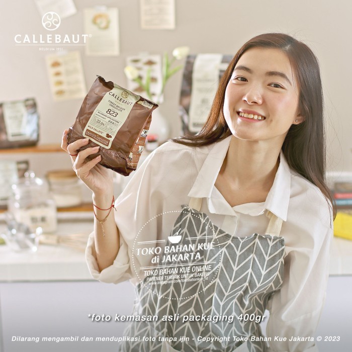 

Callebaut 823NV 33,6% 400gr ASLI Milk Couverture Chocolate Coklat 823