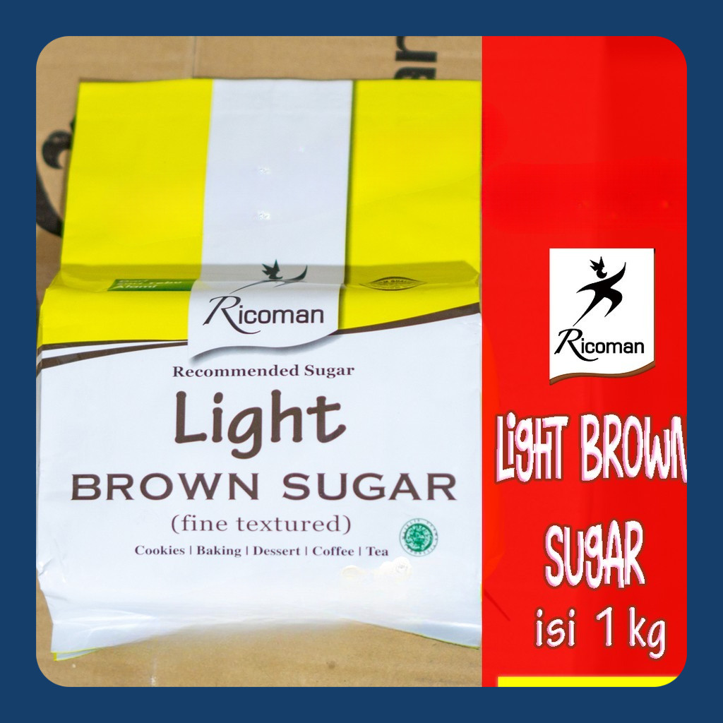 

Ricoman Light Brown Sugar 1Kg Gula