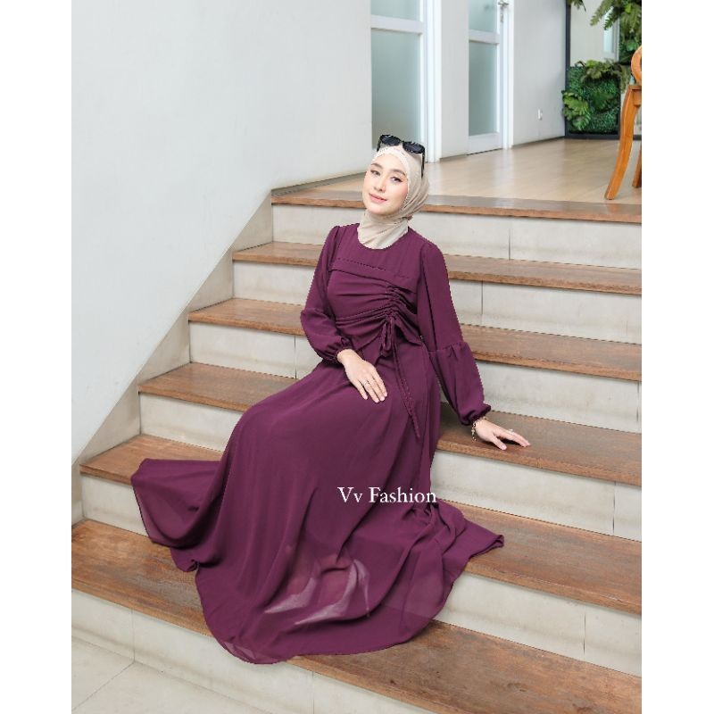 PARXETSHOP  Gamis Dress Ceruti Dress Kondangan  Gamis Lebaran 2025