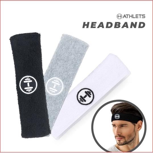 HEADBAND ATHLETS Bandana Ikat Kepala Pria Wanita Olahraga Gym Fitness / Head Band Sport Bando Pengik