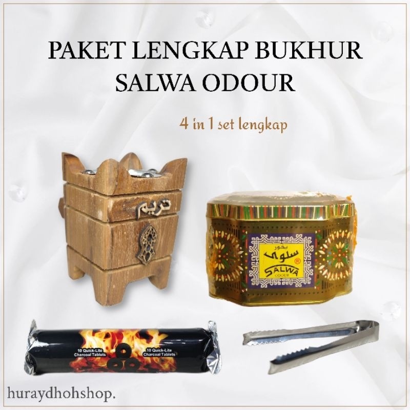 Paket Dupa Bukhur Bukhor Arab Salwa Odour By Surrati Asli Original 100 Gr Free Tempat Buhur Termurah