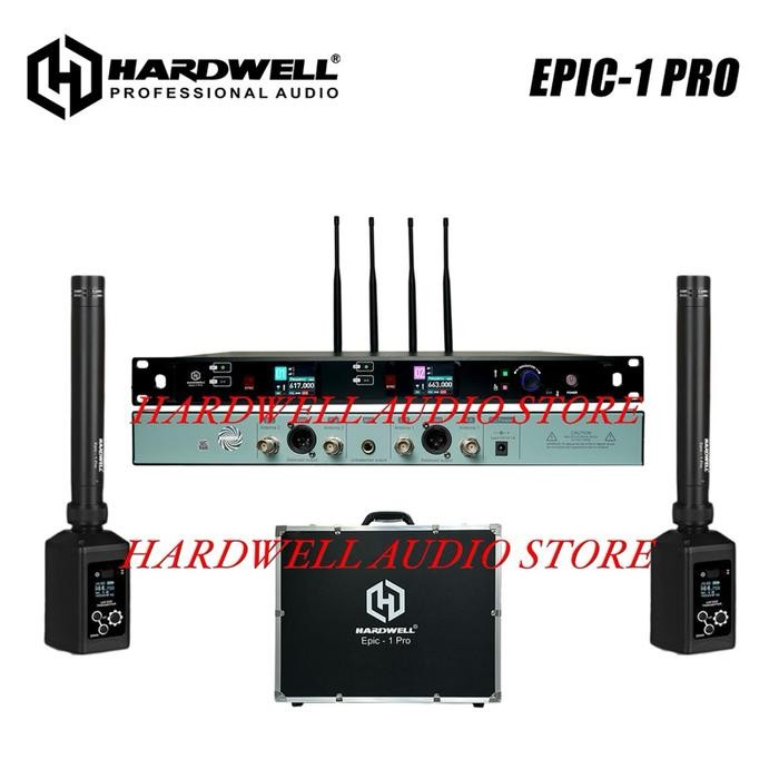 Mic Wireless Hardwell Epic 1 Pro Original Double Microphone Condensor - Mikrofon Kondensor