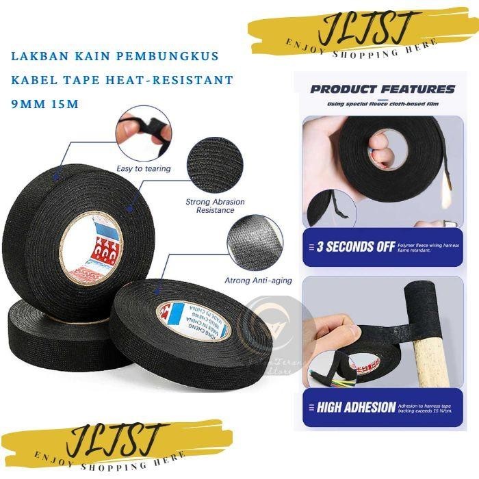 

Lakban Kain Kabel Listrik Awet Tahan Panas 9mm 15m 9 mm 15 Berkualitas