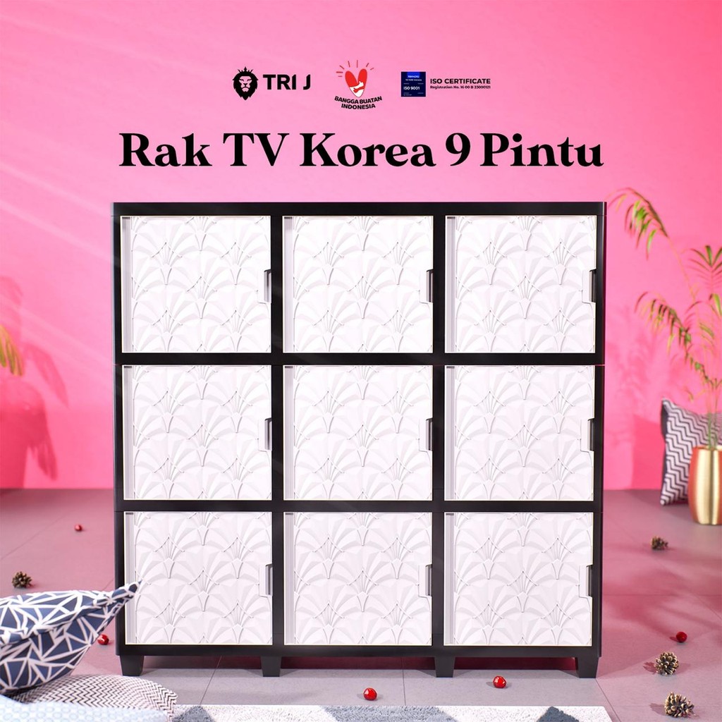 Toko Cimeng - LEMARI PLASTIK 9 PINTU RAK TV KOREA RAK PAKAIAN RAK BARANG