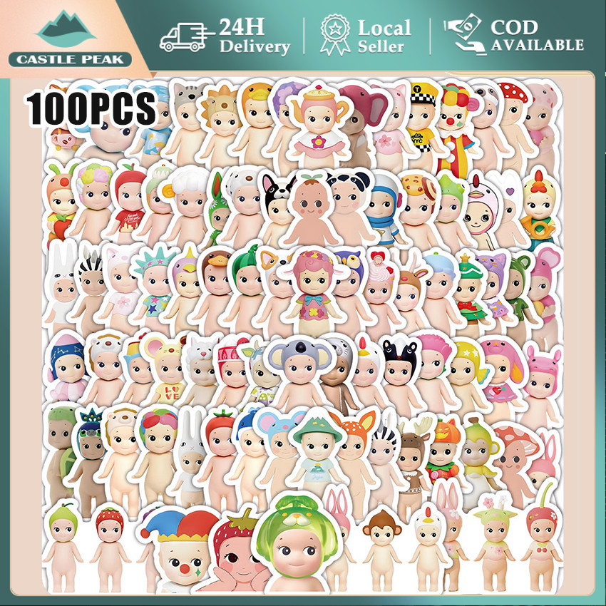 

100pcs Sticker Sonny Angel Anti Air - Stiker Dekorasi Koleksi Kartu DIY Album Jurnal Sketsa - Motif Imut