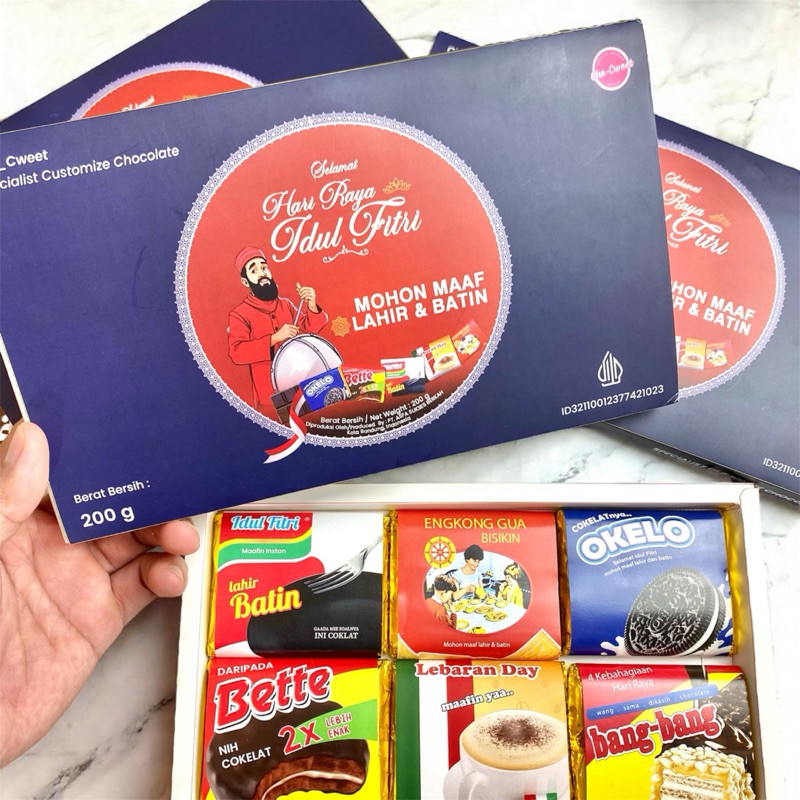 

CHO-CWEET HAMPERS IDUL FITRI COKLAT KEMASAN LUCU EDISI IDUL FITRI 200g