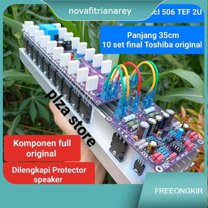 Kit Driver SOCL 506 TEF 2U 10 tr set final Toshiba 35cm lengkap protector speaker Clip indikator pcb