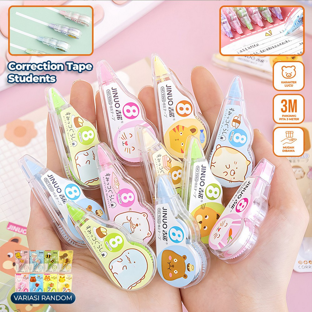 

[GDR] Correction Tape Students Tipex Kertas Perlengkapan Sekolah Karakter Hewan Lucu / Tipex Roll Pita Koreksi Serbaguna / Tipe-X Kertas Mini Karakter Import Stockami A75