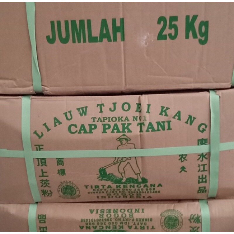 

sagu tani tepung tapioka liauw tjoei kang 1dus 25kg grab gojek