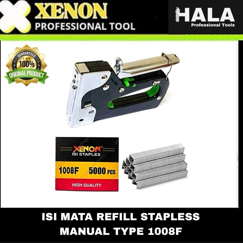 

XENON || MATA REFILL ISI STAPLES MANUAL TYPE 1008F (5000pcs/kotak)KRYPTON STORE