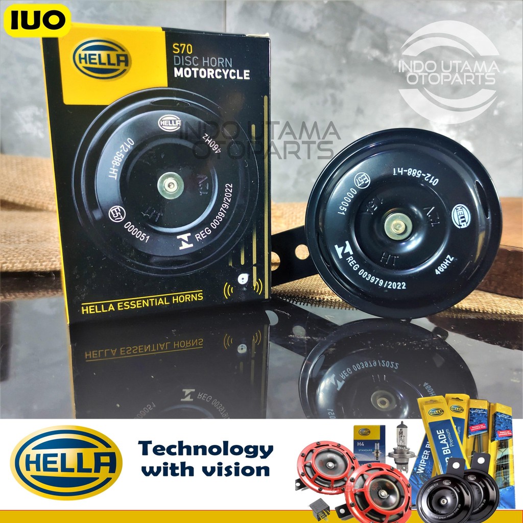 Klakson Hella Motor 12V Single Disc Horn S70 Klakson Motor HELLA