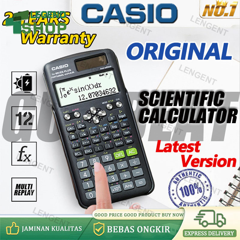 

Kalkulator Scientific Casio FX-991EX/FX-991ES Casio Original Kalkulator Calculator Scientific Kalkulator Ilmiah Kalkulator Sekolah Garansi Resmi 3 Tahun 2nd edition Kalkulator Casio Scientific Calculator Casio Scientific