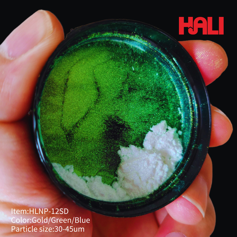 

1G/Jar 40um Iridescent Rainbow Aurora White Super Chameleon Chrome Pigment Powder Hypershift Car Paint Pigment HLNP-12SD