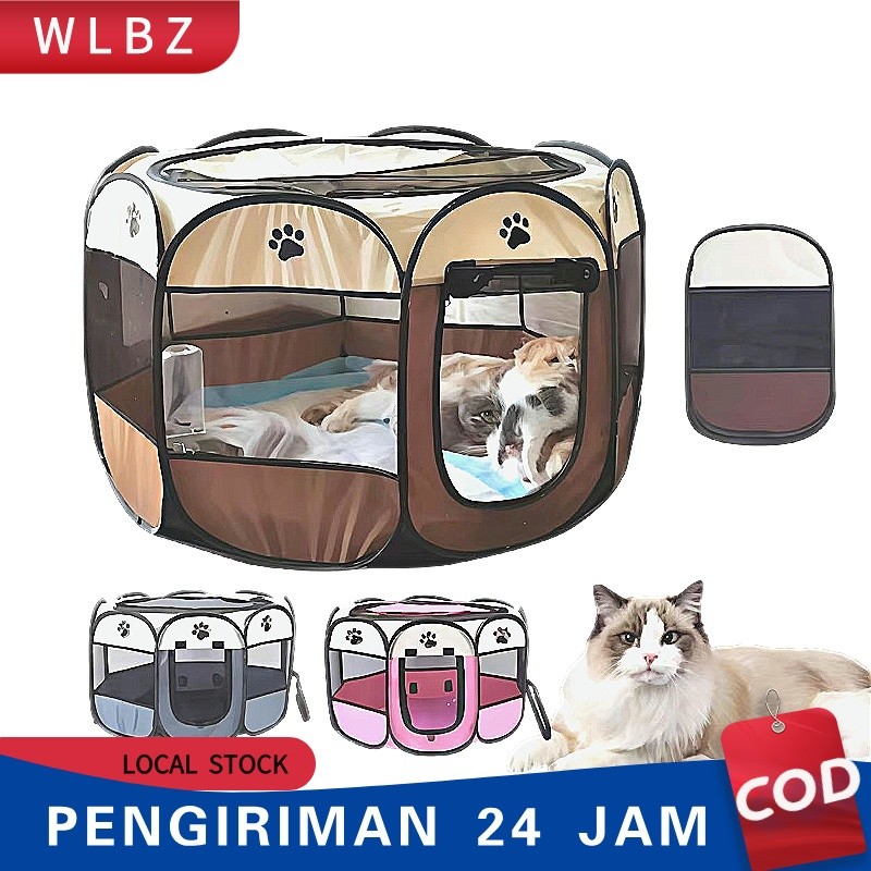 REBONSHOP Kandang Kucing Portabel, Tenda Kucing dan Anjing yang Dapat Dilipat Portabel dengan Tenda 