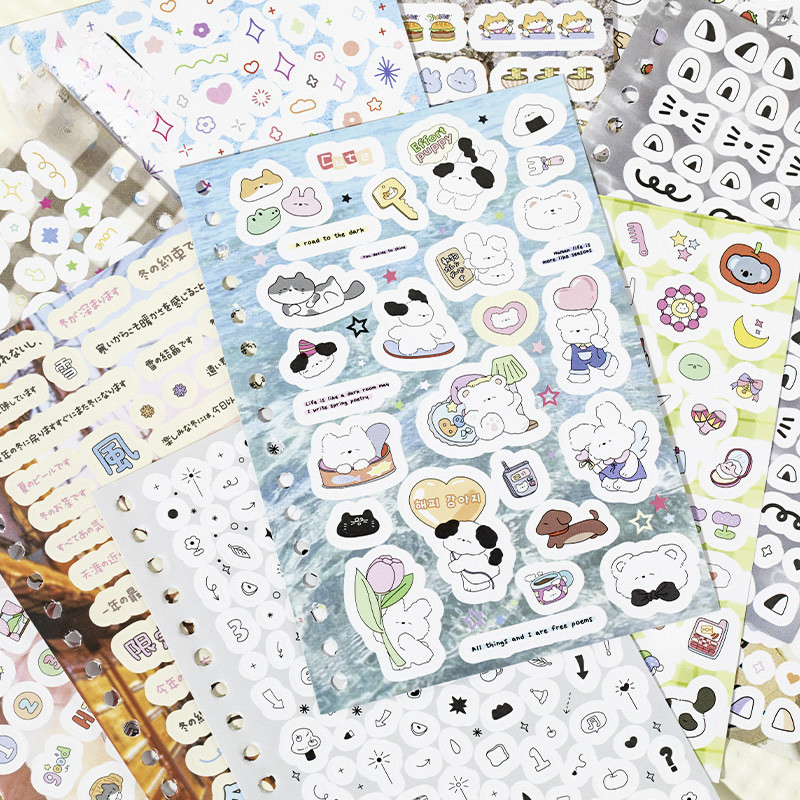 

Kawaii Kpop Decorative Sticker Book Washi Paper Journal DIY Material Decoration Stickers Scrapbooking Ins Stationery