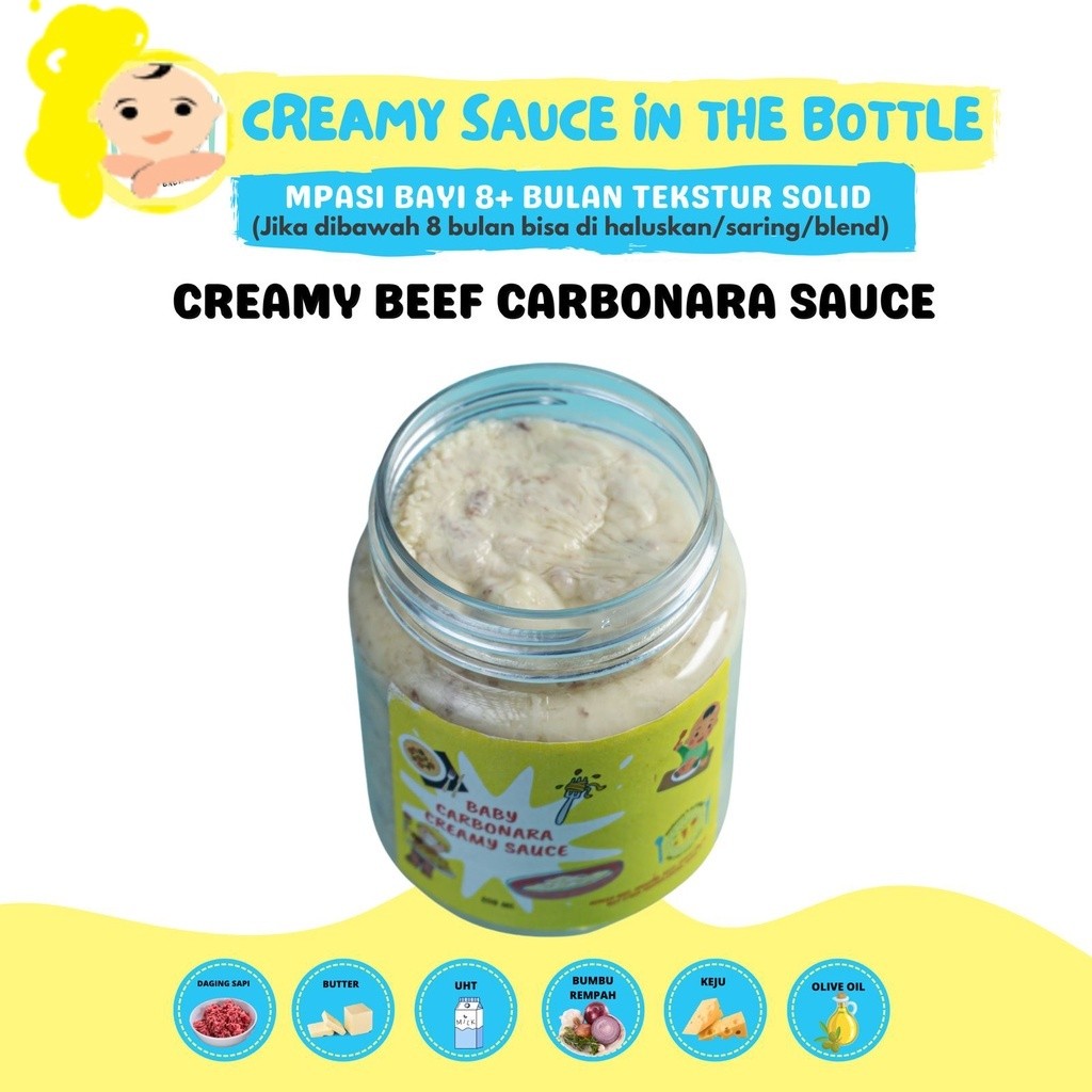 

BEEF CARBONARA CREAMY SAUCE PASTA FOR BABY