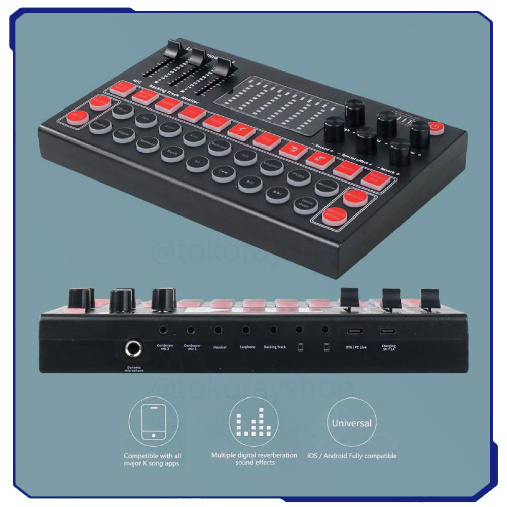 Mixer USB Sound Card Live Broadcast Bluetooth Special Effect - M9