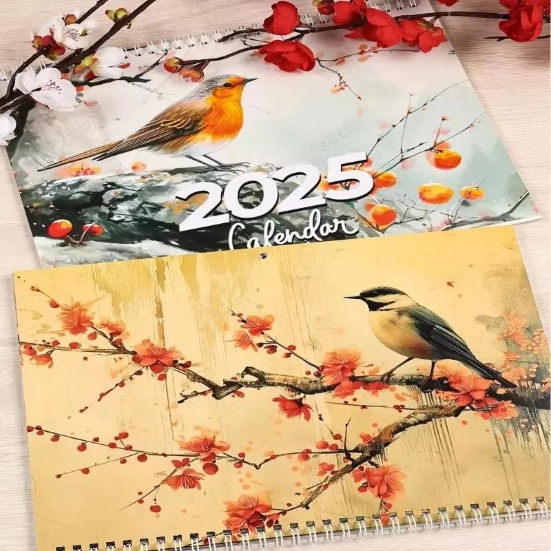 

Backyard Birds Wall Calendar - 2025 Home New Year Bird Wall Calendar Office Date Planner - Easy to Schedule Appointments