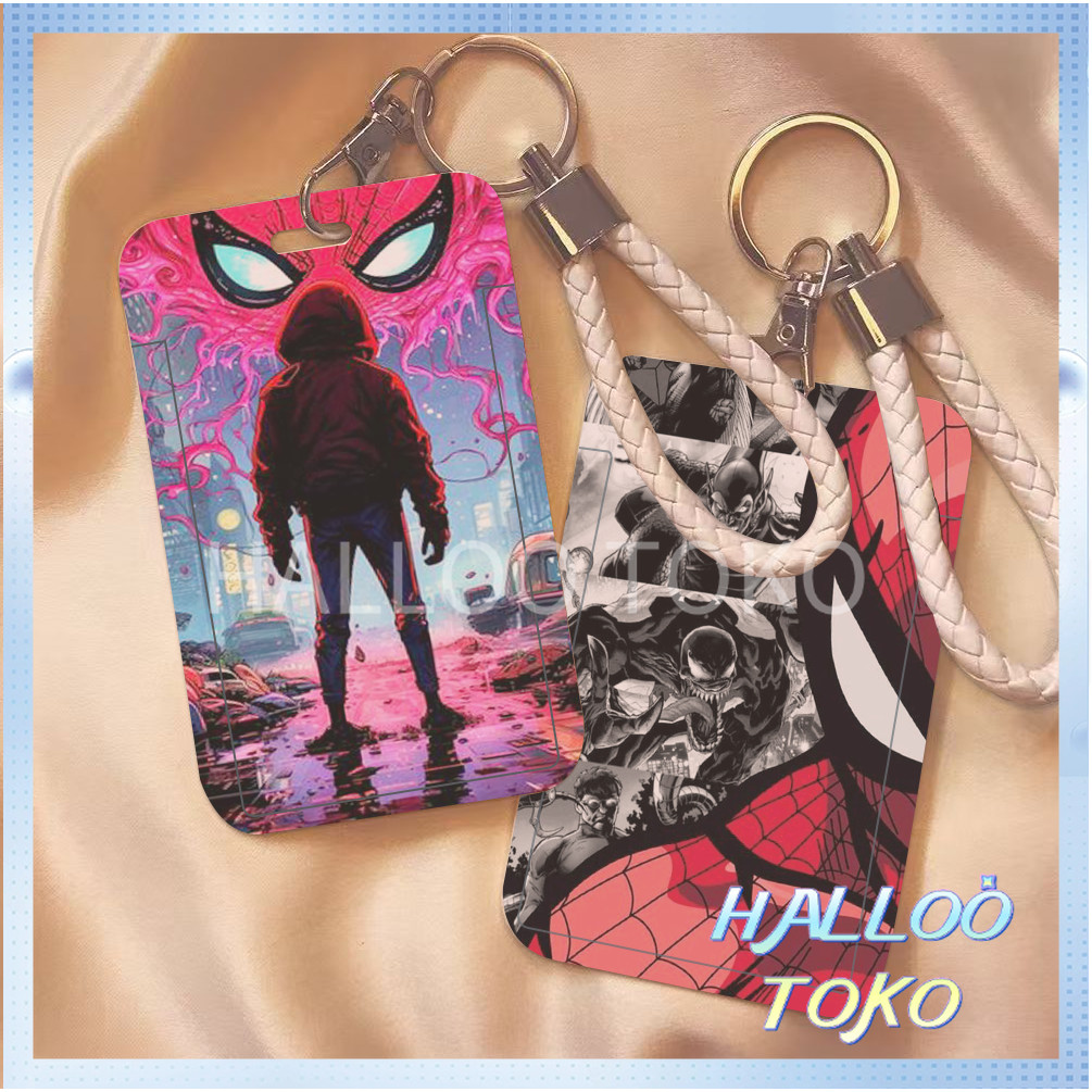 

ID CARD HOLDER MOTIF KAWAII TEMPAT KARTU PHOTOCARD PHOTO CARD Pelindung + Tali,Spiderman yang keren dan tampan