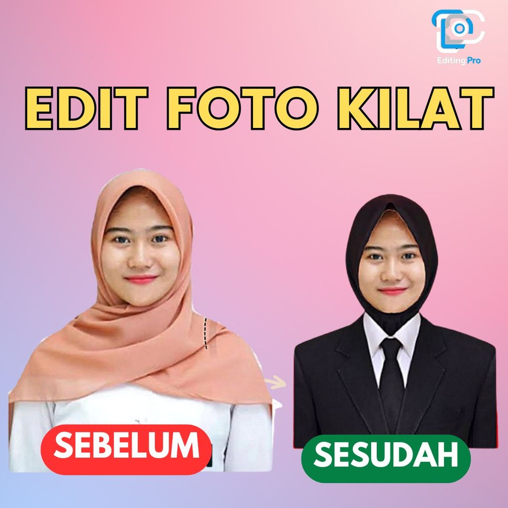 JASA EDIT PAS FOTO /EDIT FOTO LAMARAN KERJA/EDIT FOTO GANTI JAS/EDIT FOTO GANTI KEMEJA/BLAZER/ EDIT 