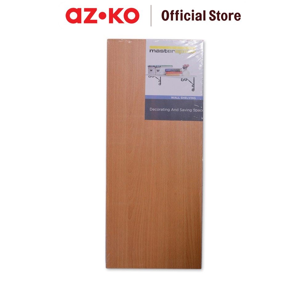 AZKO Masterspace Rak Dinding 60x25x1.8 cm - Cokelat Beech Decorative Wall Shelf Rak Tembok Serbaguna