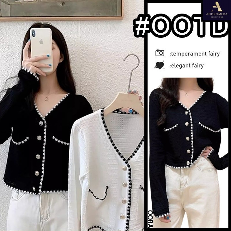 OORA Korean Style Cardigan Rajutan Atasan V-Neck Wanita Gaya Baru Cardigan Rajutan Wanita Baju Rajut