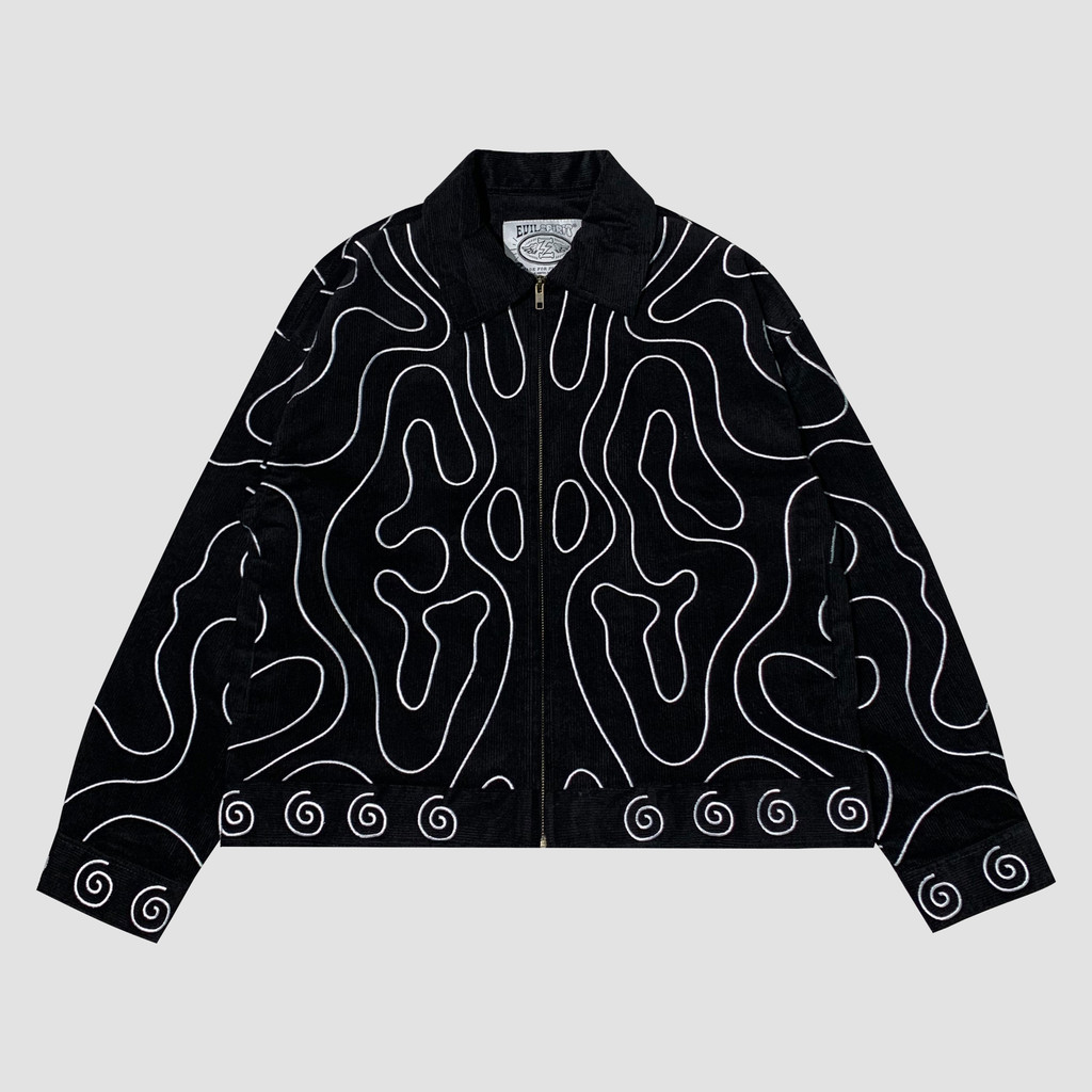 EVILSPIRIT JACKET CORDUROY - OPALINA BLACK UNISEX