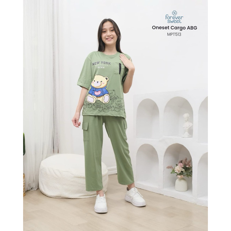 Babydoll Baju Tidur Forever Sweet Lengan Pendek Celana Panjang Size Remaja  Anak Tanggung