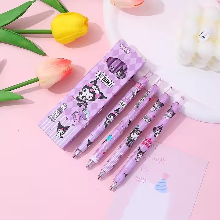 

OSB Pena 4in1 Karakter Kartun Series Pulpen Mekanik 0.5mm isi 4pcs Pulpen Gel Warna Hitam Bolpoint