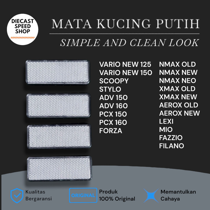 Mata kucing Thailand model putih mata kucing xmax forza nmax vario - Standard