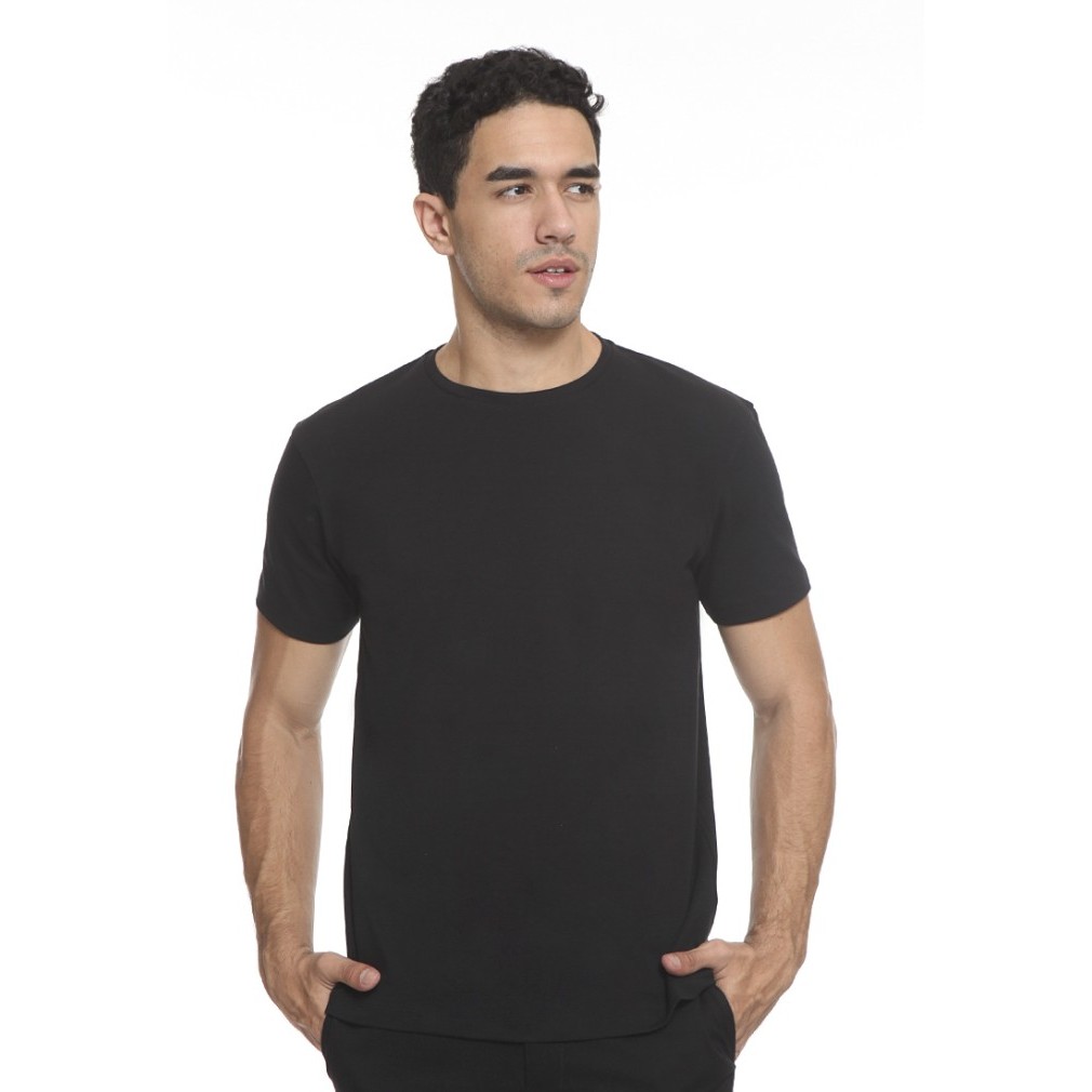 laris -The Executive Basic Plain T-Shirt 1-TSIBSC519O034 Black - Black, XXL