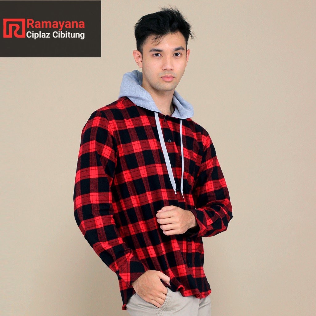 Benhill  Hoodie Flannel Kotak  Merah 27375-76-11438