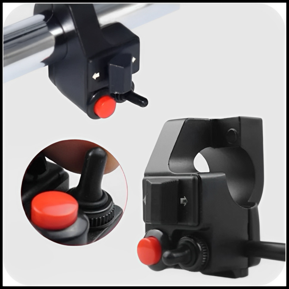 Saklar Kiri Variasi Model SCARLET 3 Tombol Sen Klakson Dim Universal Accesories Motor