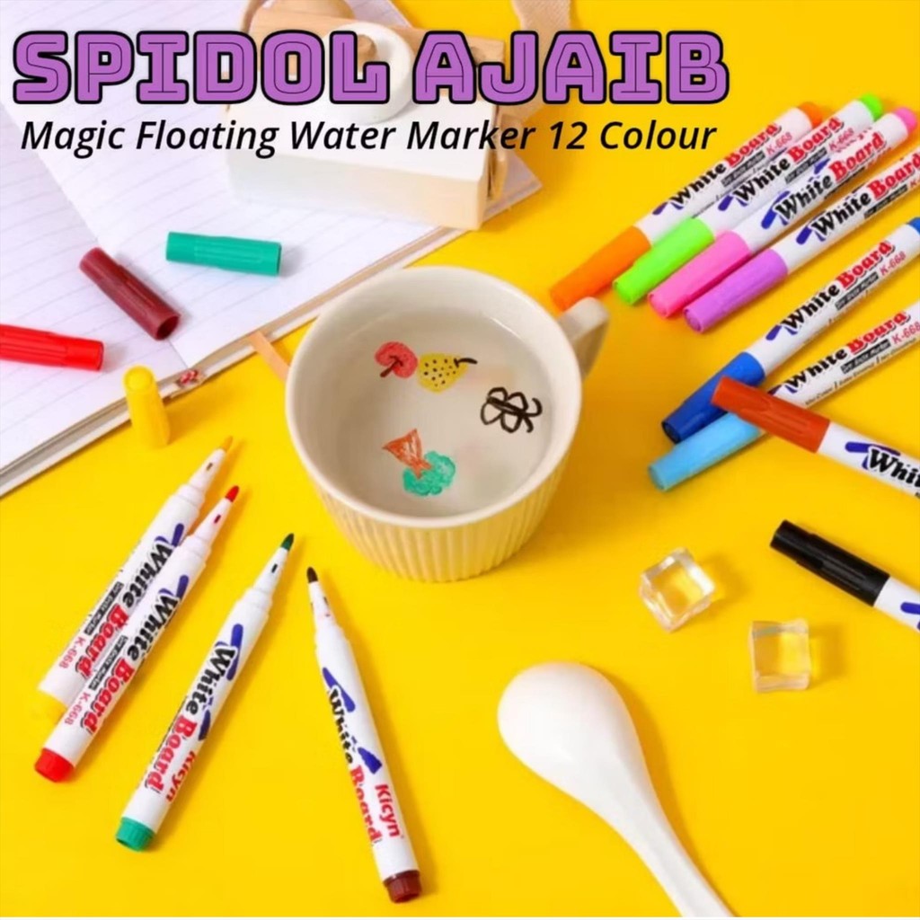 

MW048 Spidol Ajaib Whiteboard Wipe Clean Marker Washable Wipe And Clean Whiteboard Papan Tulis Anak