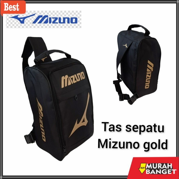 rekomendasi sepatu futsal Tas sepatu futsal olahraga Volly Badminton - M.hitam gold