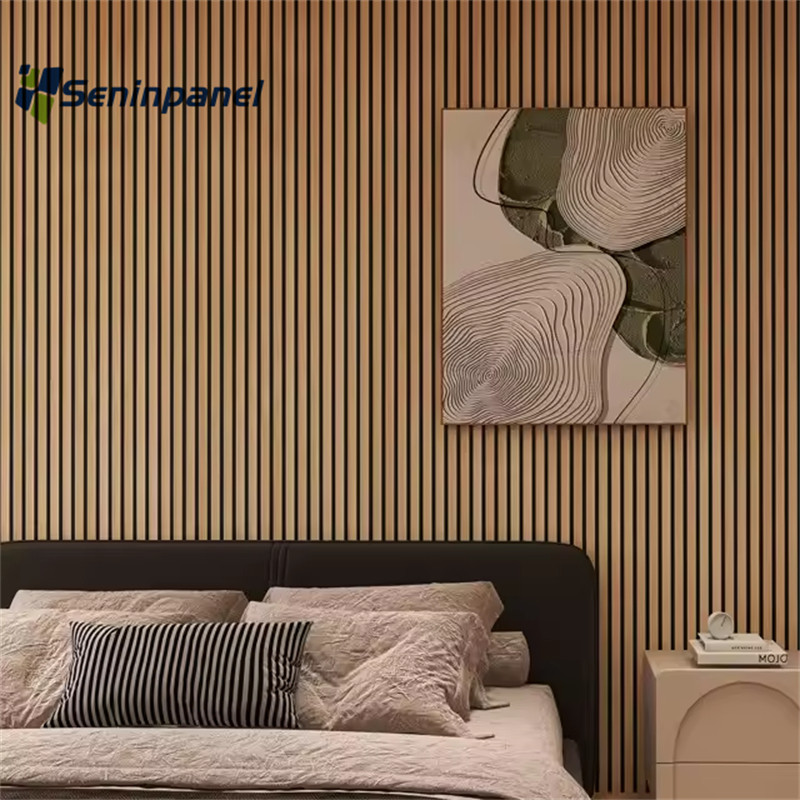 

Seninpanel Soundproof Akupanel Black Oak Veneer Custom Self-Adhesive Sound Absorbing Size Acoustic Wood Slat Wall Panels