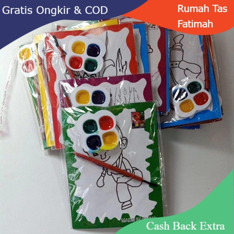 

Promo KERTAS MEWARNAI CAT AIR TANGGUNG BONUS KUAS TINTA / MAINAN ANAK EDUKASI / LUKIS CAT AIR By Rumah Tas Fatimah
