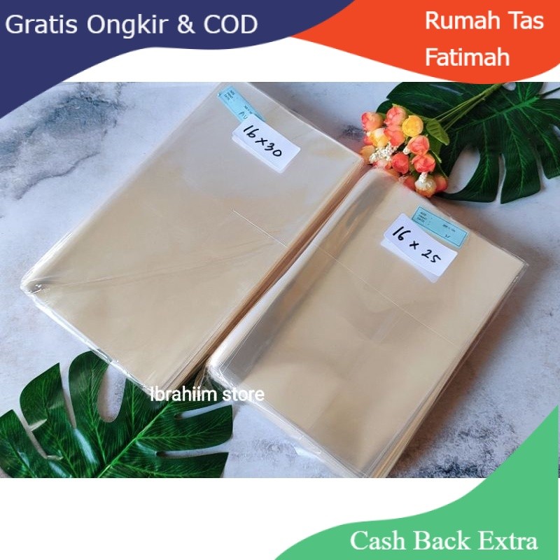 

Promo (100gr) LEBAR 16-20 CM PLASTIK OPP TEBAL TANPA LEM / PLASTIK OPP MURAH / PLASTIK ACCESORIES PLASTIK SOUVENIR MURAH By Rumah Tas Fatimah