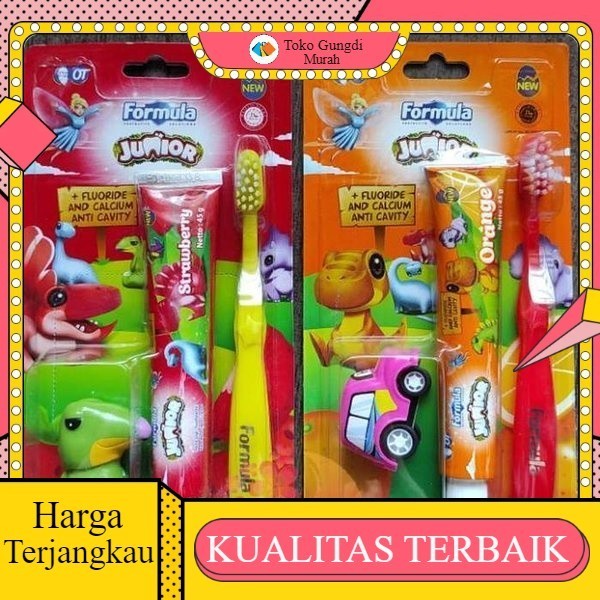 Sikat Gigi Formula Junior - Sikat Gigi Anak Free Odol dan Mainan