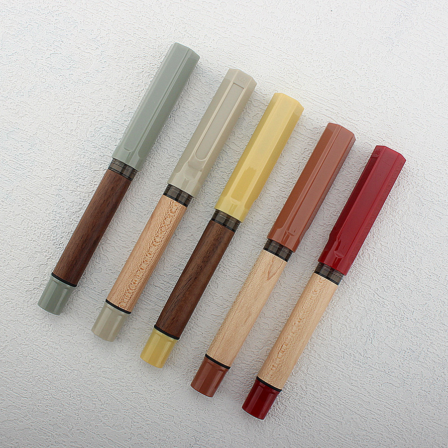 

JINHAO 62 Wood Fountain Pen Colorful Student F EF Ink Pen High Quality Calligraphy Pen Stationery School Office Supplies