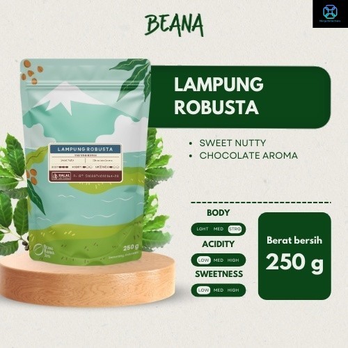 

Lampung Robusta Coffee Roasted Beans | Biji Kopi Bubuk 250gr - Beana Roastery Semarang