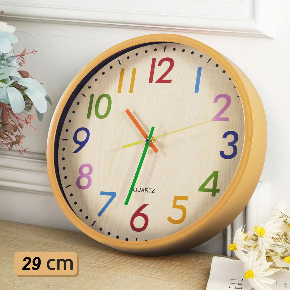 

- Wooklok Jam Dinding Quartz Nordic Vintage Colorful Number 29cm - WK601 -