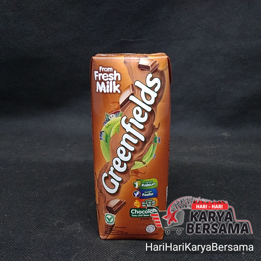 

MINUMAN SUSU CAIR GREEN FIELDS GREENFILDS MILK UHT CHOCOLATE 250ML