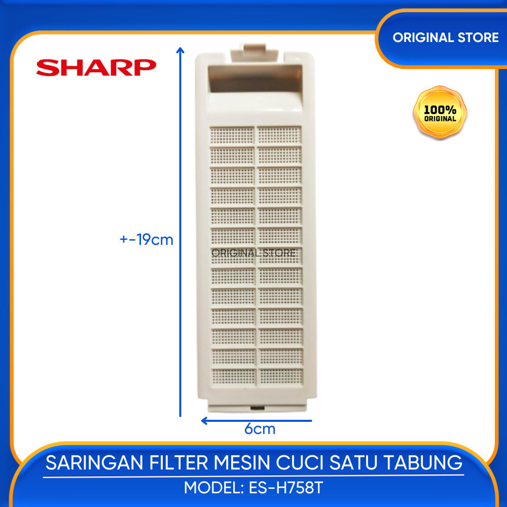 FILTER KOTORAN SARINGAN MESIN CUCI TOP LOADING SHARP ES-H758T ES H758T