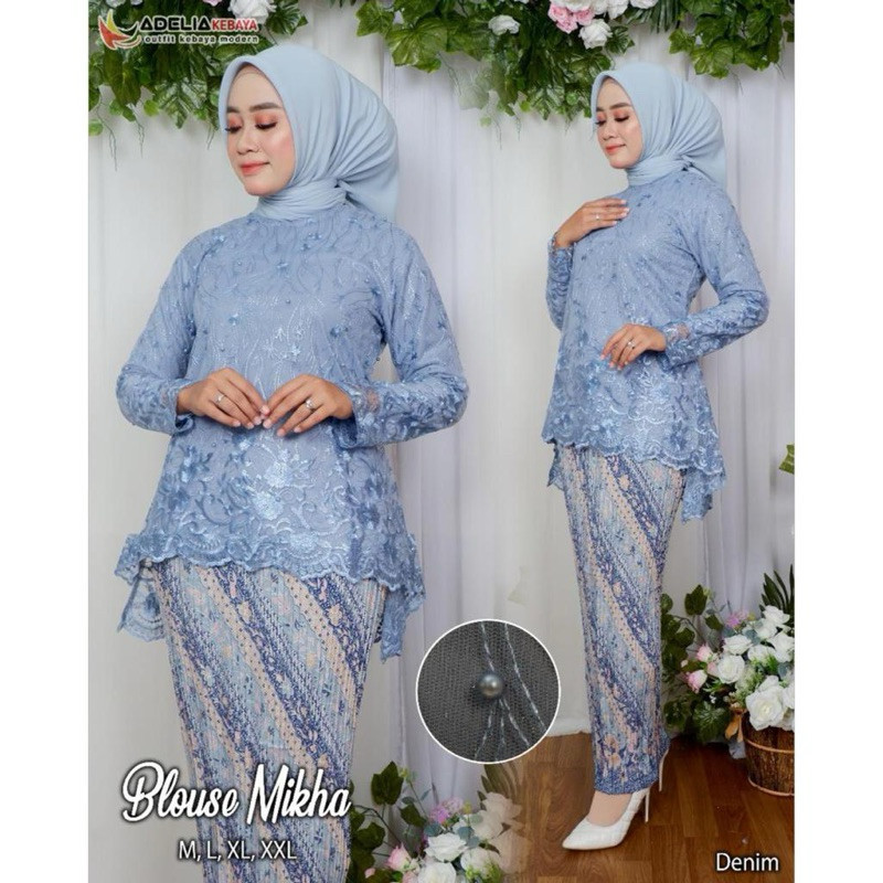 Misca Kebaya - Set Kebaya Blouse Rinjani Bahan Tile Baju Wisuda Modern