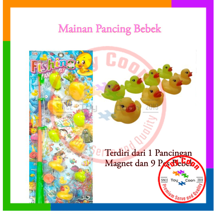 TCS Mainan Pancing Bebek Ikan B538 / Mainan Pancing Magnet Bebek / Mainan Pancing Magnet Ikan